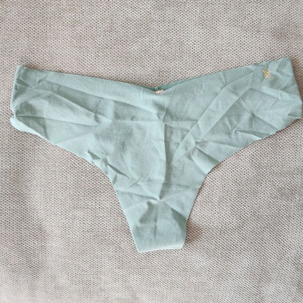 Victoria's‎ Secret Large Teal No Show Lace Thong Panty NWT